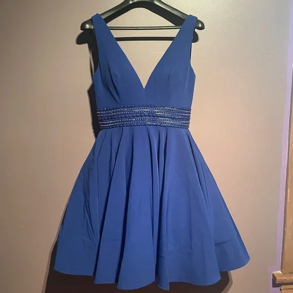 Mac Duggal | Dresses | Sapphire Blue Knee Length Cocktail Dress | Poshmark Mac Duggal | Dresses | Sapphire Blue Knee Length Cocktail Dress | Poshmark